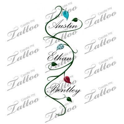 tattoos with three kids names in