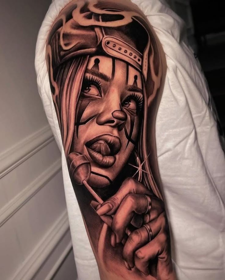 gangster girl tattoo