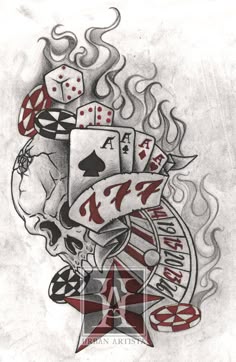 45 Casino tattoo ideas | casino tattoo, money tattoo, tattoo stencil outline