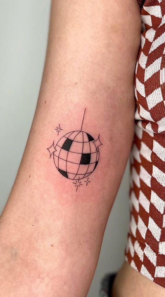 Enchanted Melodies Taylor Swift Tribute Tattoo Ideas : Mirrorball Tattoo on  Arm