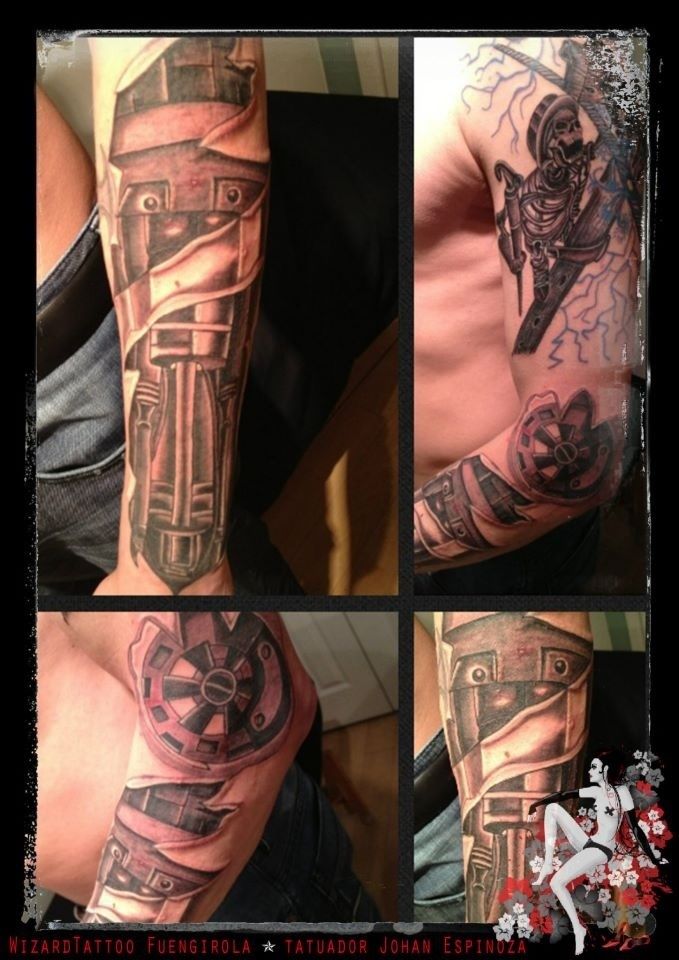 Biomechanical Lineman Tattoo