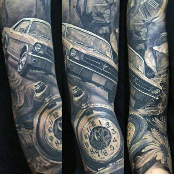 Mustang tattoo sleeve | Tatuajes de coche, Tatuaje de mustang, Tatuaje de motor