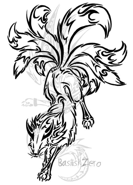 Discover 11 Kitsune Tattoo and Japanese 9 Tail Fox Tattoo Ideas | nine  tailed fox silhouette, rabe tattoo, animal spirit art and more