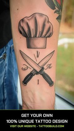 Discover 300 Chef Tattoo and Culinary Tattoos Ideas | food tattoos, chef  logo, knife tattoo and more