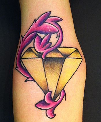 Yellow Diamond by | Diamond tattoo designs, Diamond tattoos, Tattoos