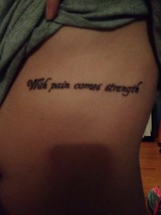 with pain comes strength