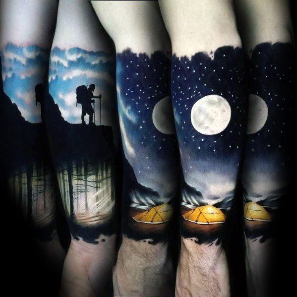 60 Realistic Hiking Tattoos for Men