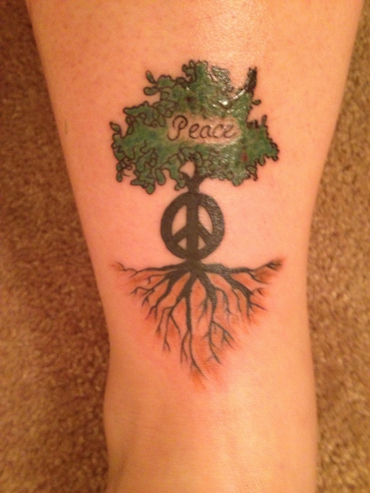Peace tree tattoo