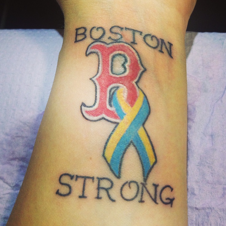 My first Tattoo! Boston Strong! Love my city!