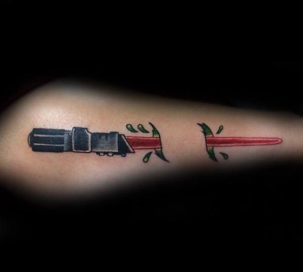 60 Star Wars Lightsaber Tattoo Designs for Men
