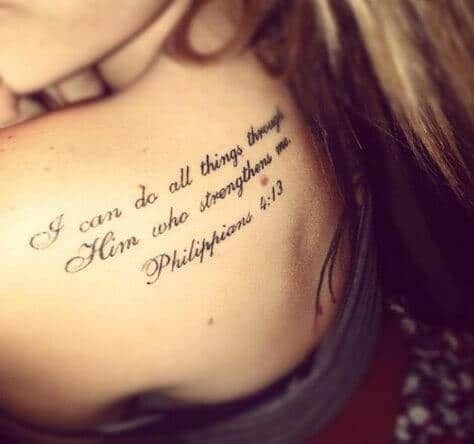 Scripture Tattoos for Women - Ideas and Designs for Girls