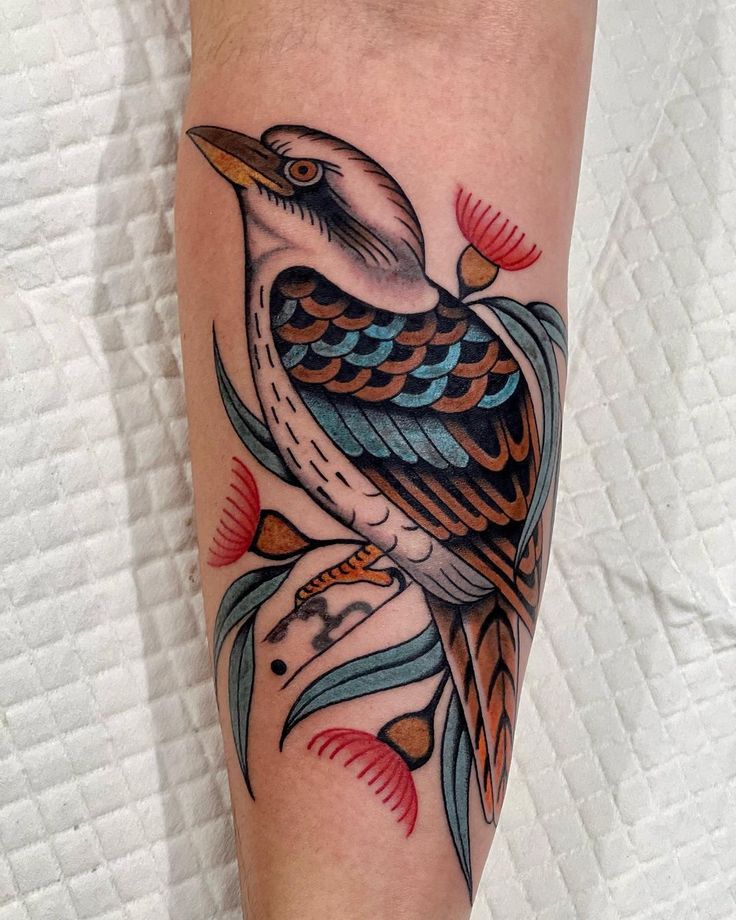 VIC JAMES | Kookaburra made @goodlucktattoo Melbourne * * * * * #traditionaltattoos #oldschooltattoos #boldwillhold #tradworkers... | Instagram