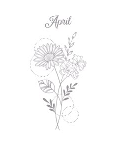 January and April Flower Tattoo