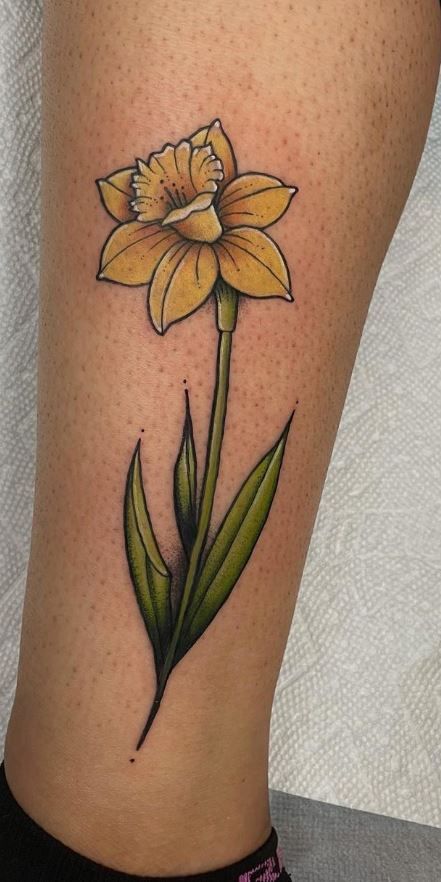 100 Daffodil Tattoos | Daffodil tattoo, Daffodil flower tattoos, Yellow  flower tattoos