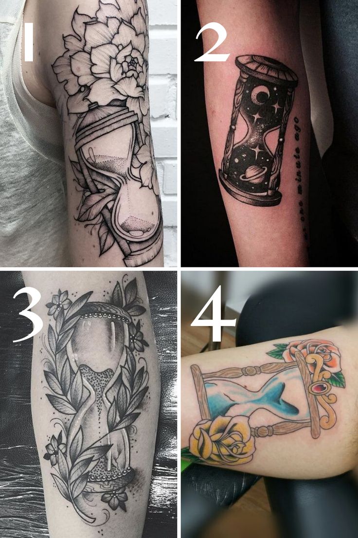 Creative Hourglass Tattoo Ideas for Men + Women