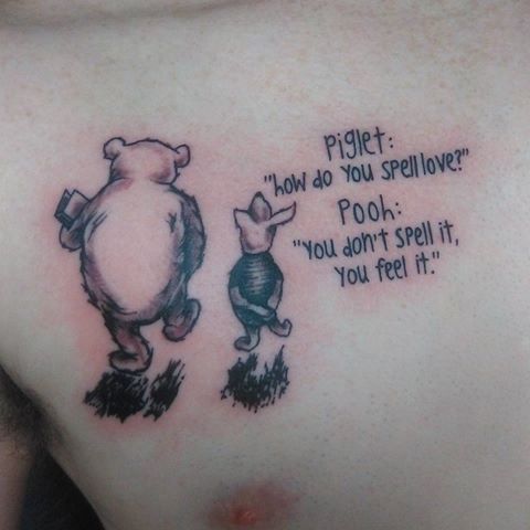 17 Winnie The Pooh Tattoos With Cute and Amazing Meanings - TattoosWin