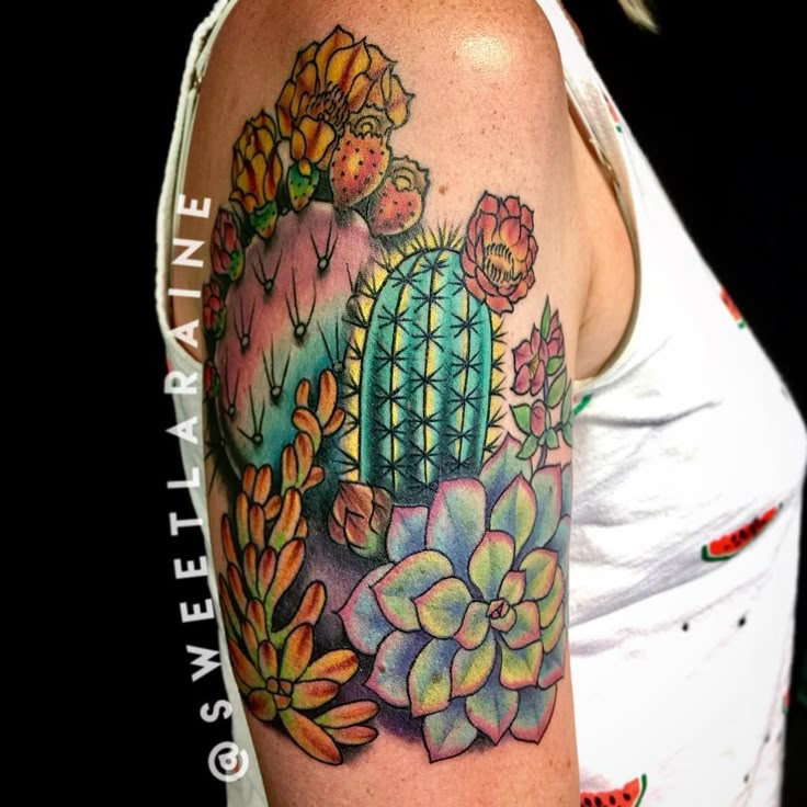 25 Cactus Flower Tattoo Ideas For Your Beautiful but Prickly Soul