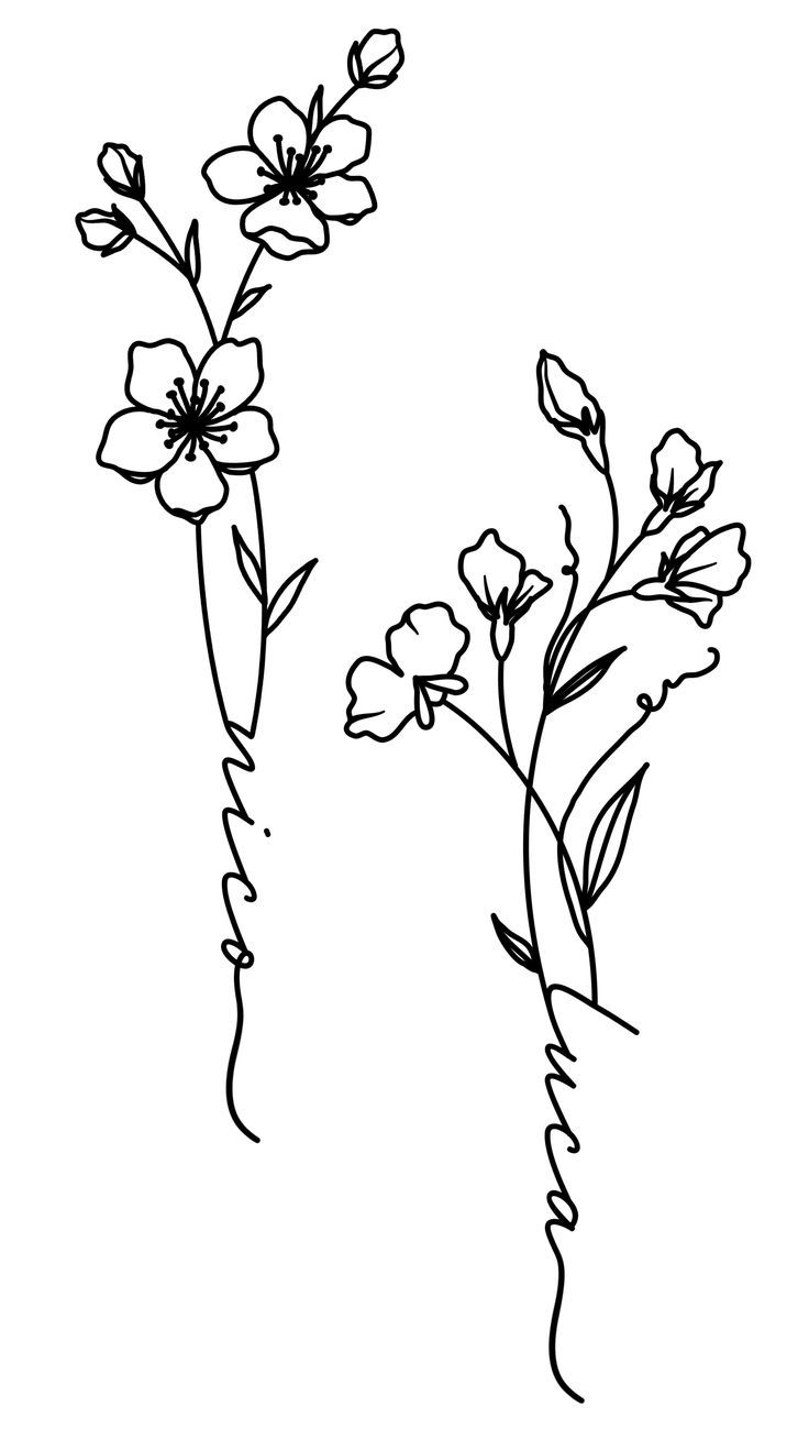 March and April Birth Flower Tattoo Design with Name, Daugter Son Tattoo  Idea for Women, Flower Name