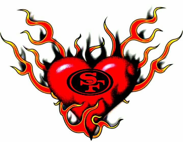 San Francisco Giants Heart Logo with Flames