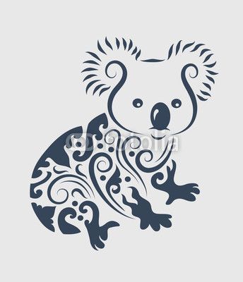 Koala tattoo design Stock Vector