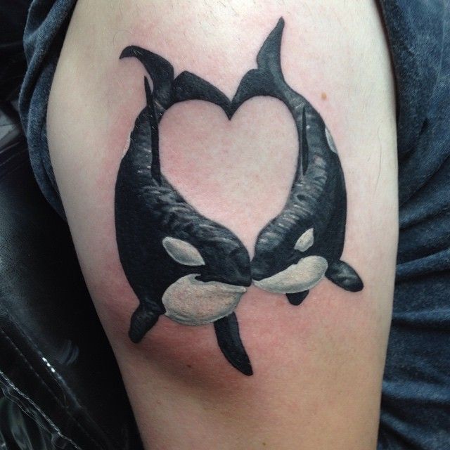 Amazing orca tattoos by @crazytattoostudio