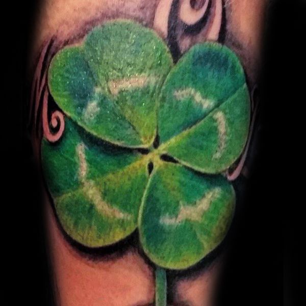 60 Four Leaf Clover Tattoo Designs for Men