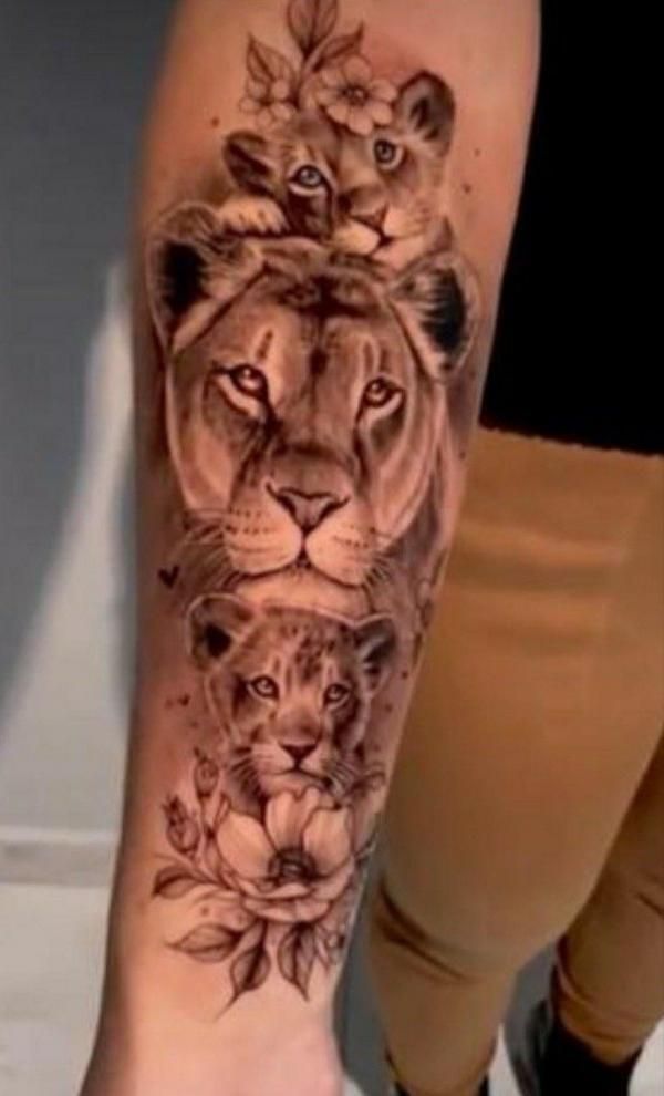20 Lioness and Cub Tattoo Designs with Meaning | Art and Design