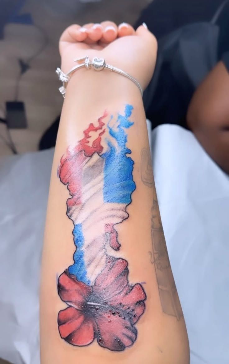 Dominican Flag Tattoo