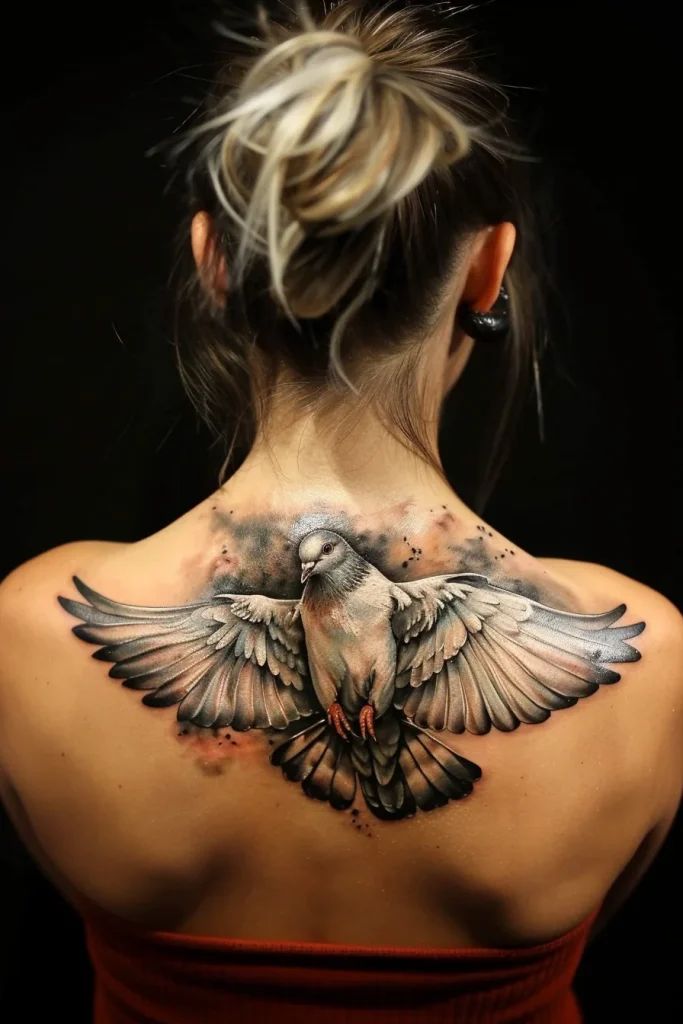 Doves Flying Tattoo Meaning | 300+ Dove Tattoo Designs