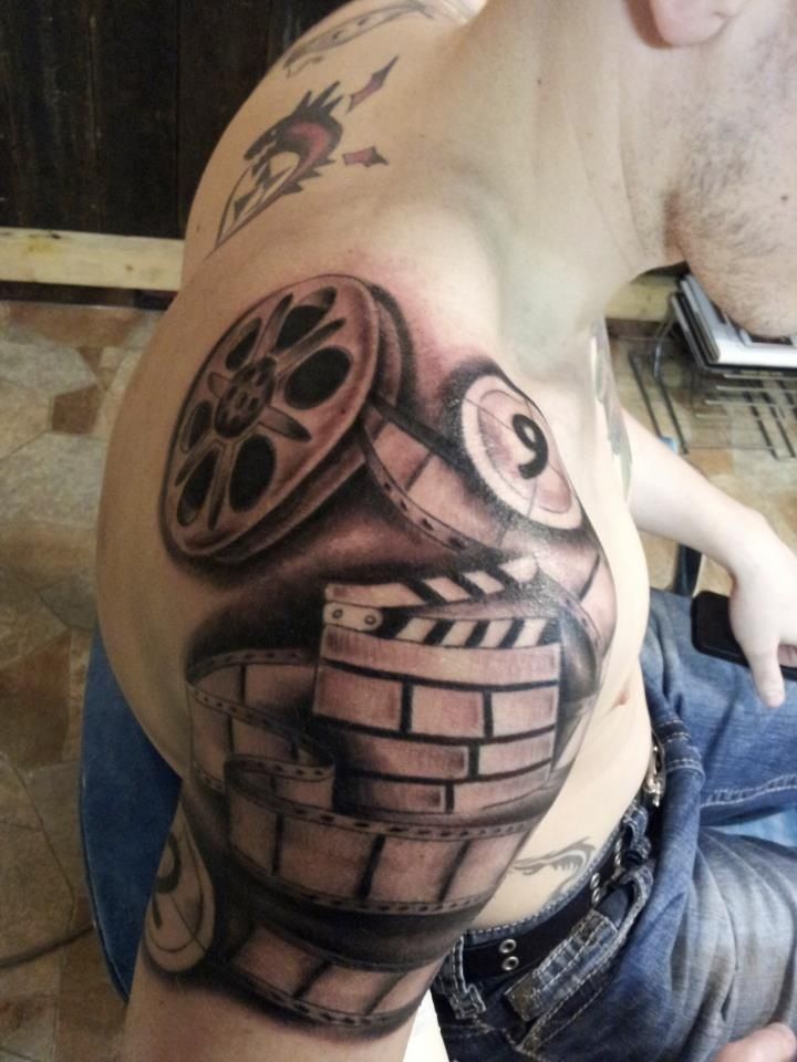 film #tattoo #movietattoo #filmtattoo #filmstrip #filmstriptattoo  #moviereel #reel