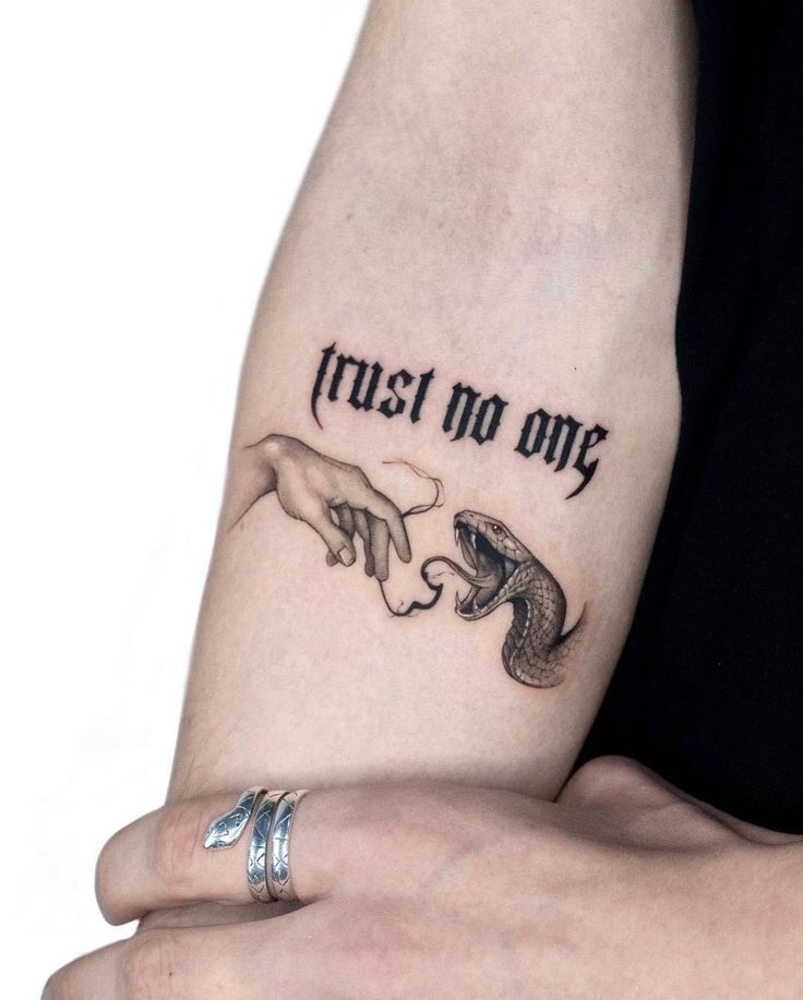 Trust no one tattoo. - MELTBLOGS