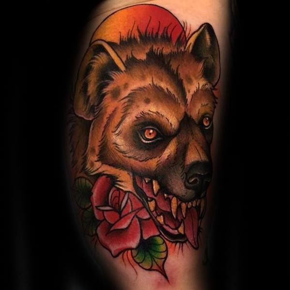 60 Hyena Tattoo Designs for Men