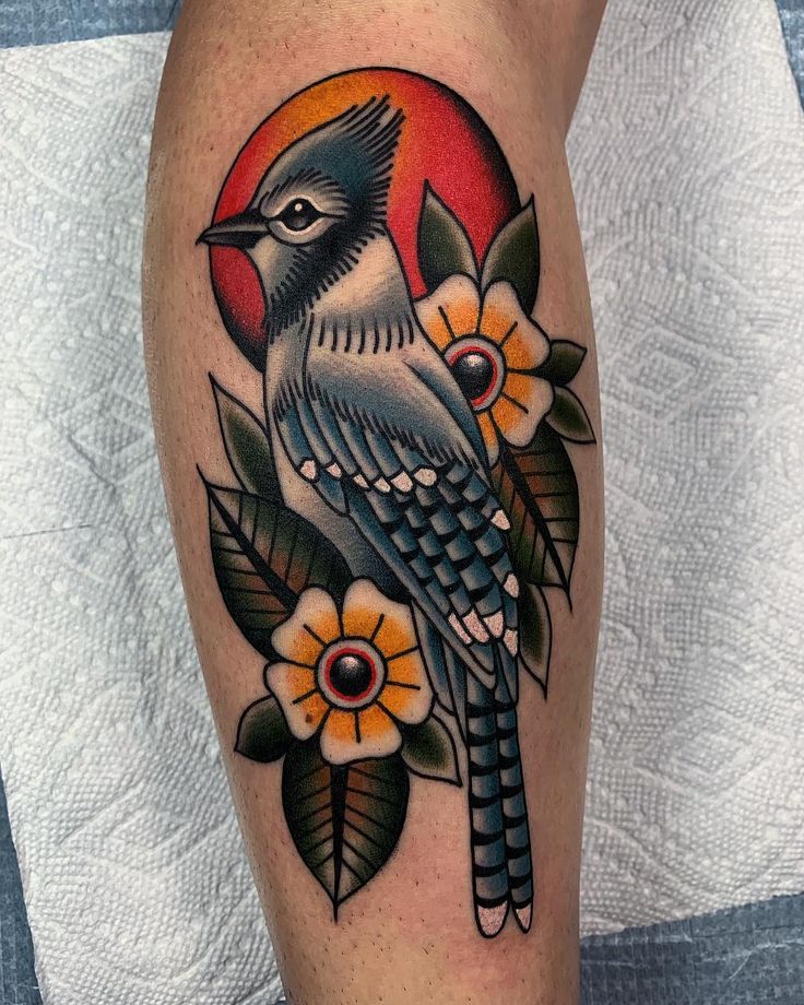 Blue jay tattoo