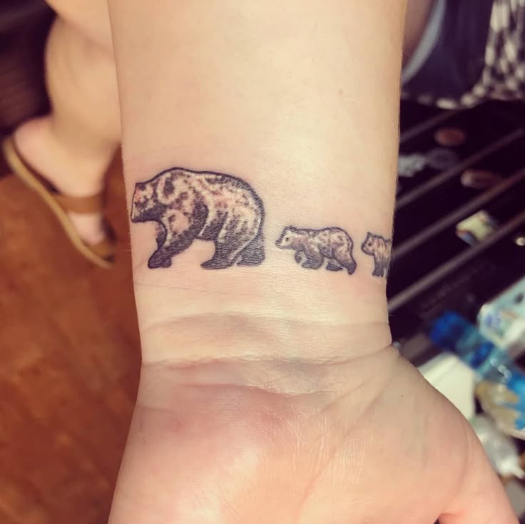 Momma and baby bears tattoo
