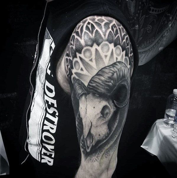 50 Stunning Goat Skull Tattoo Designs for Men