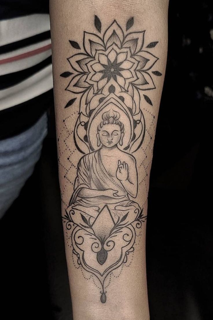 FOREARM BUDDHA TATTOO DESIGNS