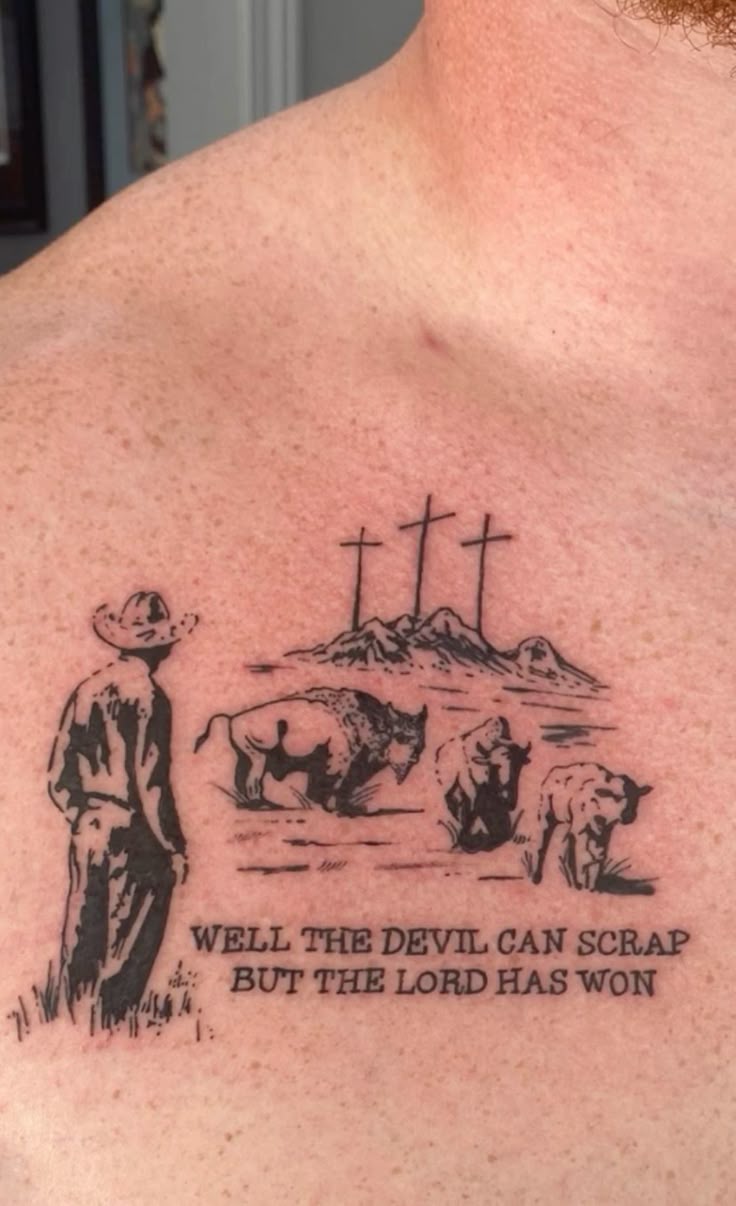 Pin by troons on Tats | Cowboy tattoos, Verse tattoos, Christian tattoos