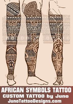 AFRICAN TATTOOS | Tattoos with African and ADINKRA designs