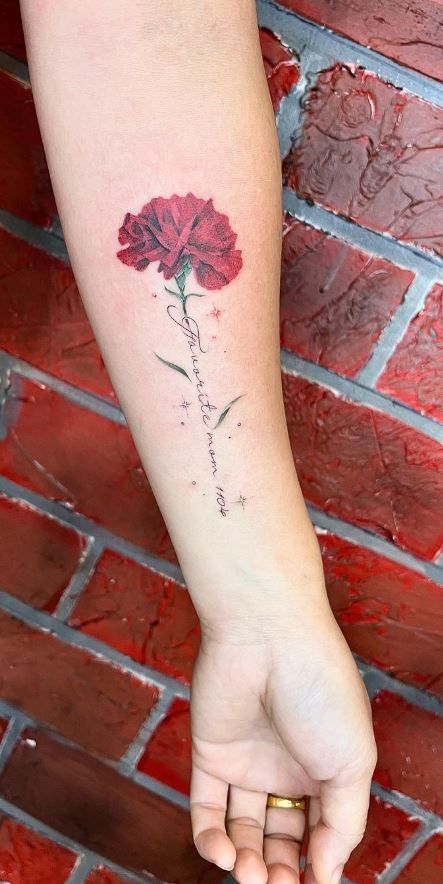 100 Unique and Meaningful Carnation Tattoos - Tattoo Me Now