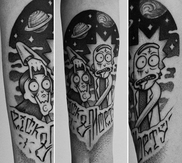 63 Epic Rick and Morty Tattoo Designs for Men