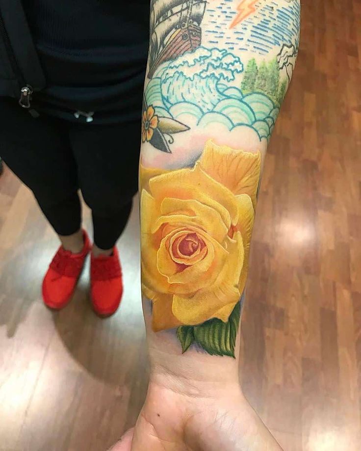 Yellow Rose Tattoo Ideas Celebrating Friendship and Joy
