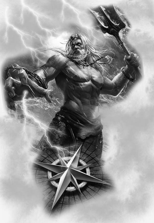 210+ Amazing Poseidon Tattoo Designs with Meanings (2024) Greek Gods Ink