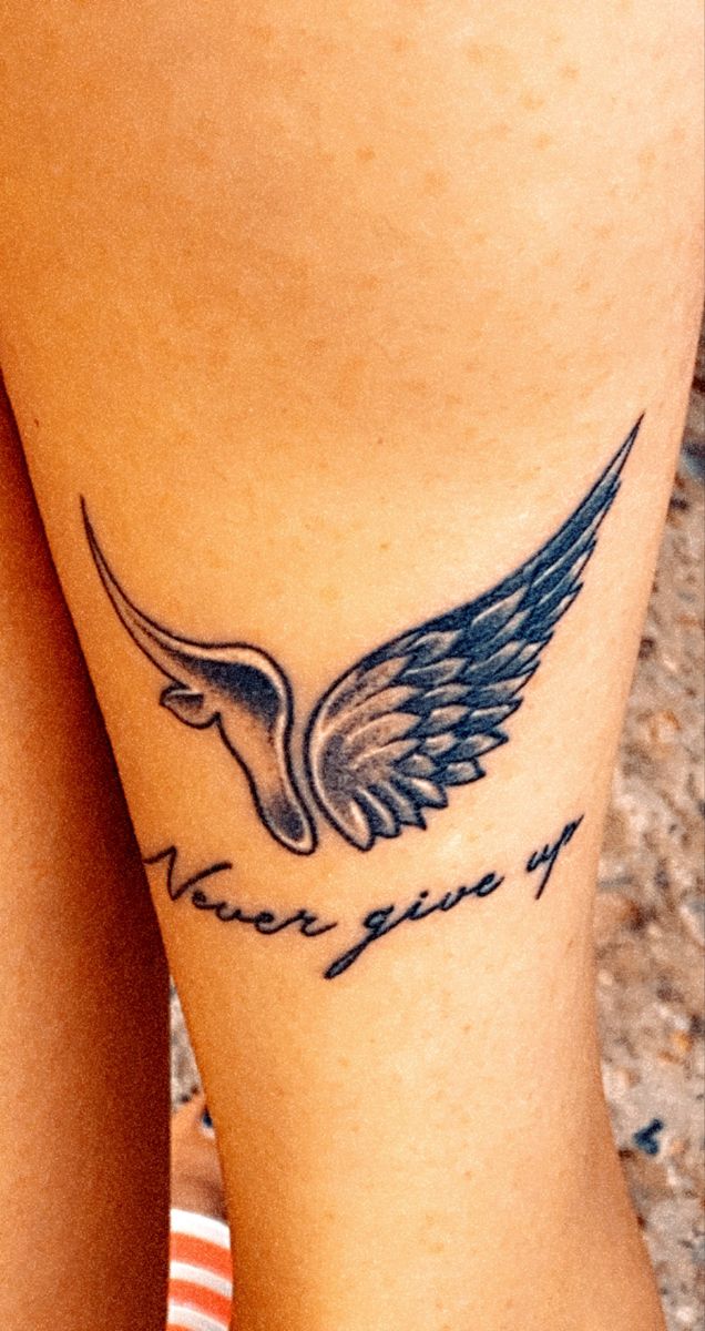 Never give up tattoo