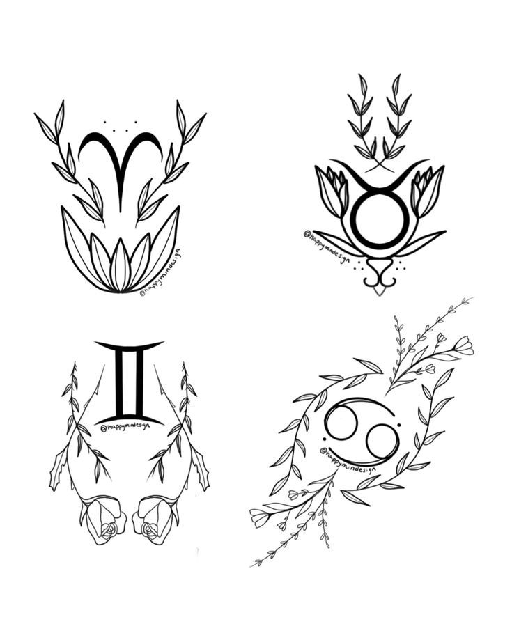 Zodiac Tattoo Designs / flash tattoo ideas