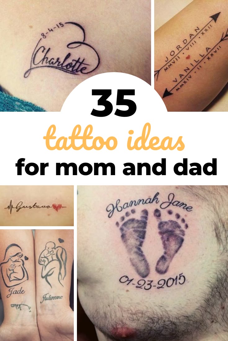 35 Baby Name Tattoo Ideas for New Mom and Dad