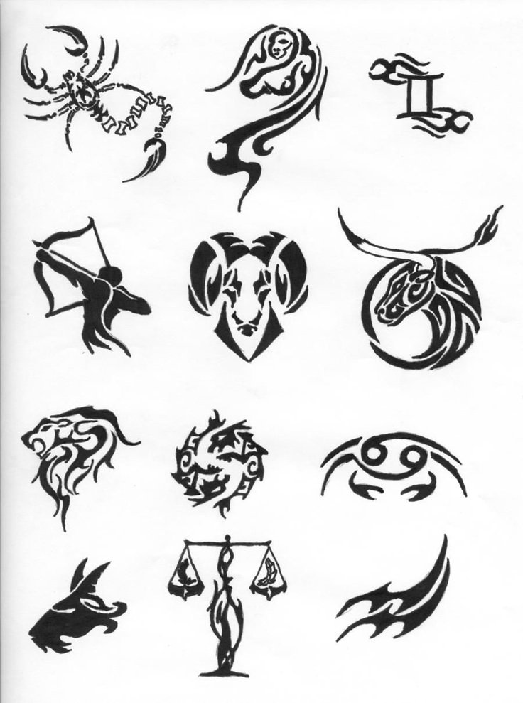 zodiac tattoos by bighood24 on DeviantArt