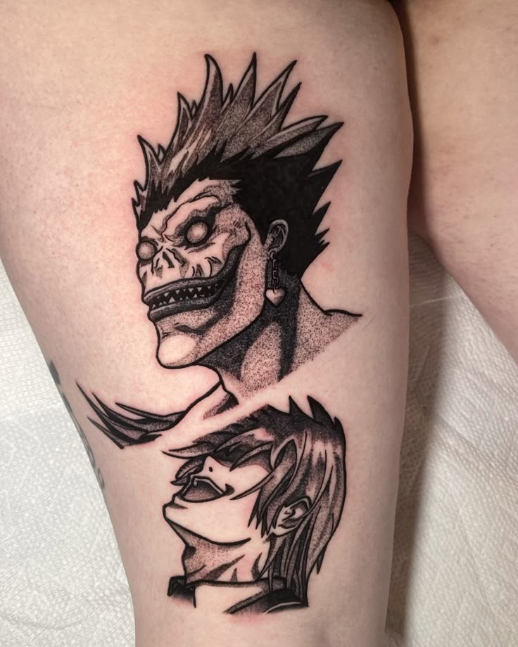 Light Yagami and Ryuk tattoo