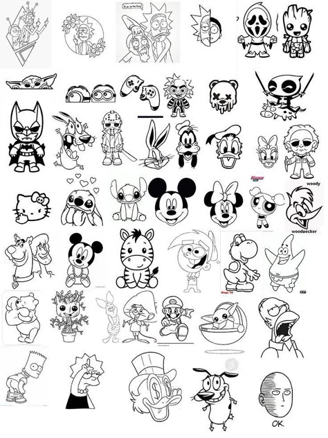 Small Cartoon Tattoos for Men