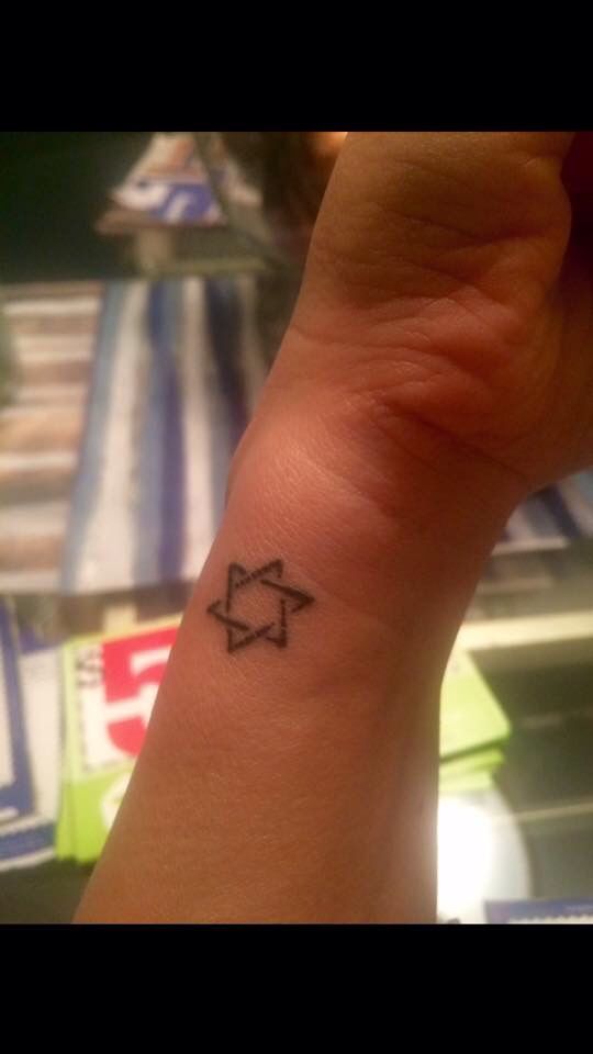 Small Star of David Jewish pride survivor tattoo | Jewish star tattoo, Star  tattoos, Star of