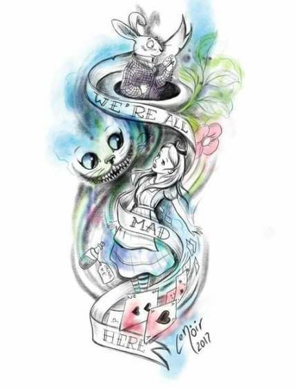 220+ Cheshire Cat Tattoo Designs (2024) Simple Small Meaningful Ideas